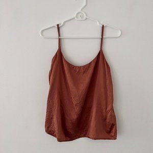 Reformation Silk Tank Top with Tie Back